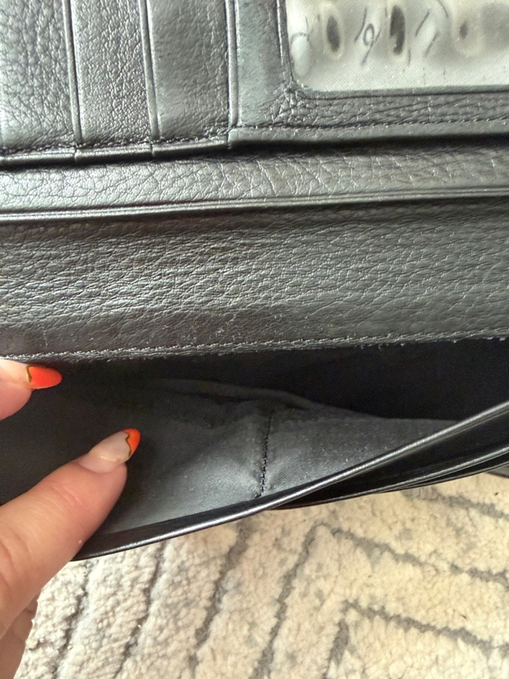 Brighton Black Leather Chain Clutch with Decorative Silver Accent - Picture 4 of 16